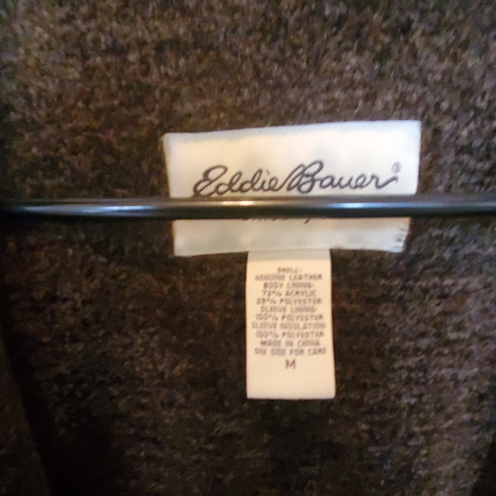 Eddie Bauer Leather Coat - Picture 2 of 5
